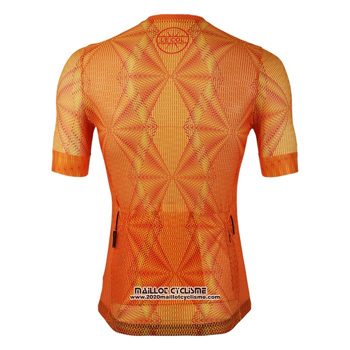 2020 Maillot Ciclismo Le Col Orange Manches Courtes et Cuissard